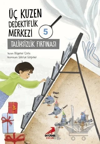 Üç Kuzen Dedektiflik Merkezi 5 - Talihsiz Fırtına – Bilgenur Çorlu – Erdem Çocuk kitap kapağı