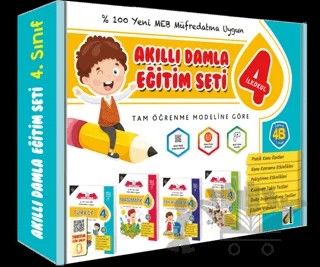 Akıllı Damla Eğitim Seti 4. Sınıf – Abdullah Çoşkun – Damla Yayınevi kitap kapağı
