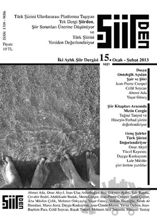 Şiirden İki Aylık Şiir Dergisi Sayı: 15 Ocak - Şubat 2013 – Şiirden Yayıncılık kitap kapağı