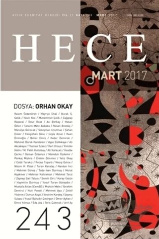 Hece Aylık Edebiyat Dergisi Sayı: 243 - Mart 2017 – Hece Dergisi kitap kapağı