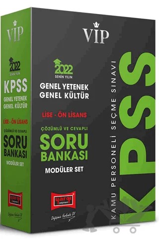 2022 KPSS VİP Genel Yetenek Genel Kültür Lise Ön Lisans Modüler Soru Bankası – Kolektif – Yargı Yayınevi kitap kapağı