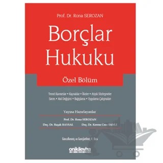 Borçlar Hukuku – Rona Serozan – On İki Levha Yayınları kitap kapağı