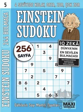 Einstein Sudoku 5 – Bertan Kodamanoğlu – Maxi Yayıncılık kitap kapağı