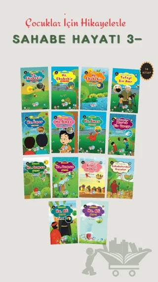 Çocuklar İçin Hikayelerle Sahabe Hayatı-3 (14 Kitaplık Set) – Cuma Karakoç – Aksa Çocuk kitap kapağı