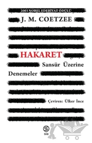 Hakaret – J. M. Coetzee – Sia Kitap kitap kapağı