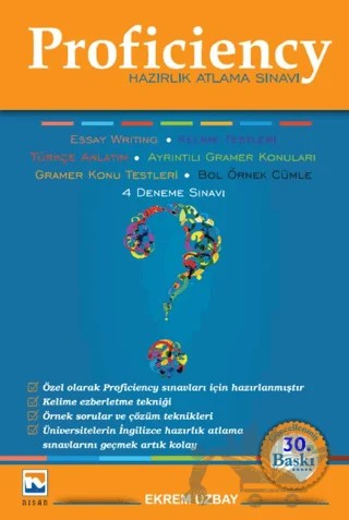 Proficiency - Hazırlık Atlama Sınavı – Ekrem Uzbay – Nisan Kitabevi kitap kapağı