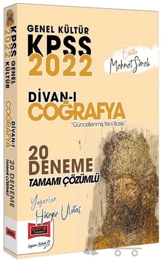 2022 KPSS Genel Kültür Divanı Coğrafya Tamamı Çözümlü 20 Deneme – Hüseyin Ulutaş – Yargı Yayınevi kitap kapağı