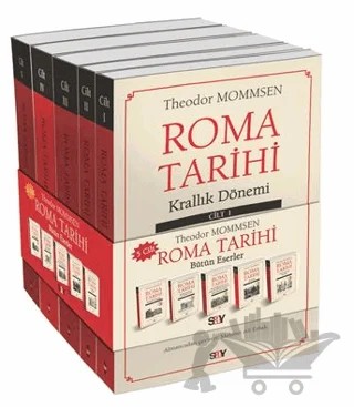 Roma Tarihi Bütün Eserler - 5 Cilt Set – Theodor Mommsen – Say Yayınları kitap kapağı