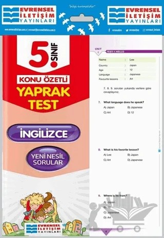 5. Sınıf İngilizce Konu Özetli Yaprak Test – Kolektif – Evrensel İletişim Yayınları kitap kapağı