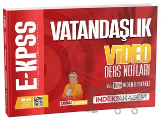 E-KPSS Vatandaşlık Video Ders Notları – Şahnaz Eseroğlu – İndeks Akademi Yayıncılık kitap kapağı