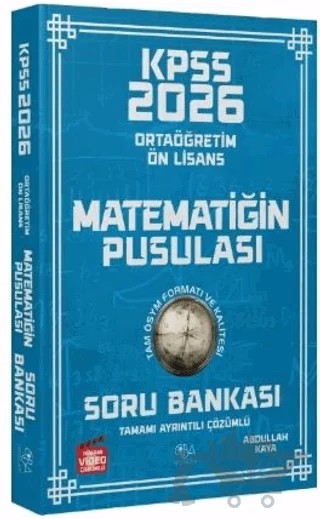 2026 KPSS Lise Ortaöğretim Ön Lisans Matematik Matematiğin Pusulası Soru Bankası Çözümlü – Burak Almasulu – CBA Akademi kitap kapağı