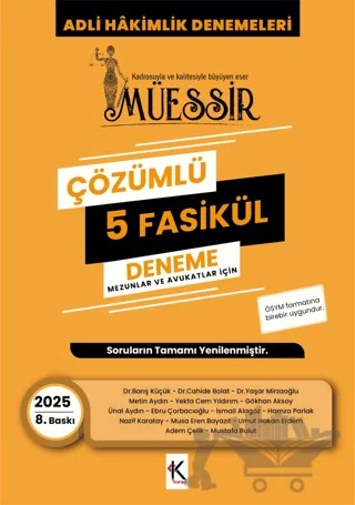 Müessir Adli Hakimlik Denemeleri - 2025 Çözümlü 5 Deneme – Kolektif – Kuram Kitap kitap kapağı