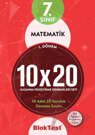 7. Sınıf Bloktest 1. Dönem Matematik 10x20 Kazanım Pekiştirme Denemeleri Seti – Kolektif – Tudem Yayınları - Bayilik kitap kapağı