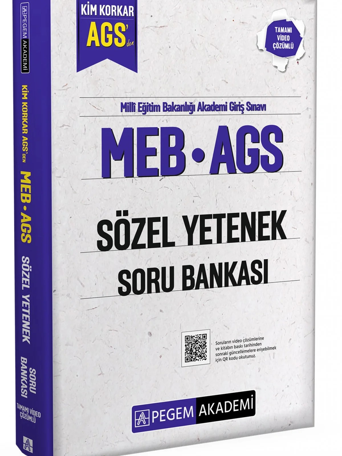 MEB AGS Kim Korkar Sözel Yetenek Soru Bankası Tamamı Çözümlü – ekibi tarafından özenle oluşturulmuş, geniş kapsamlı yayınlar olacaktır. Pegem Akademi yazar ekibini – Pegem Akademi Yayıncılık kitap kapağı