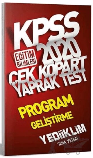 2020 KPSS Eğitim Bilimleri Program Geliştirme Çek Kopart Yaprak Test – Kolektif – Yediiklim Yayınları kitap kapağı