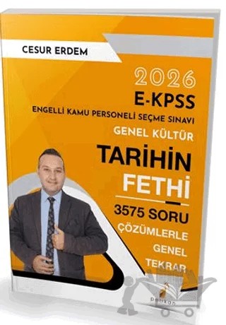2026 E-KPSS Genel Kültür Tarihin Fethi 3575 Soru Çözümlerle Genel Tekrar – Cesur Erdem – Pelikan Tıp Teknik Yayıncılık kitap kapağı