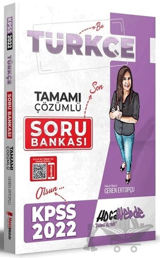 KPSS Türkçe Tamamı Çözümlü Soru Bankası – Ceren Ertopçu – HocaWebde Yayınları kitap kapağı