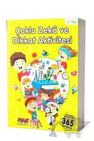 5 Yaş Çoklu Zeka ve Dikkat Aktivitesi - Sarı Kitap – Kolektif – Aktif Zeka Yayınları kitap kapağı