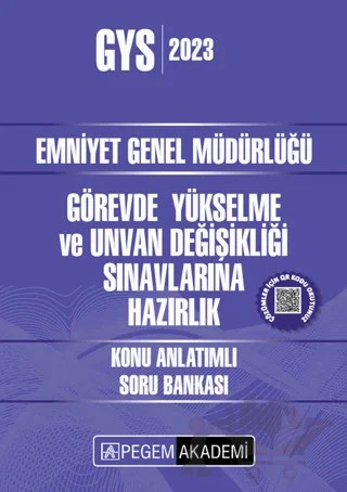 2023 Emniyet Genel Müdürlüğü Görevde Yükselme ve Unvan Değişikliği Konu Anlatımlı Soru Bankası – Kolektif – Pegem Akademi Yayıncılık kitap kapağı