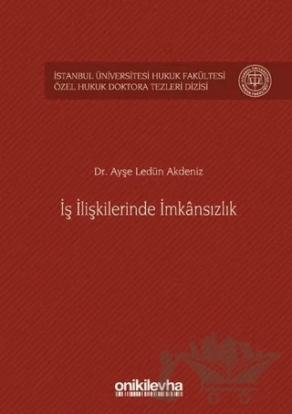 İş İlişkilerinde İmkansızlık – Ayşe Ledün Akdeniz – On İki Levha Yayınları kitap kapağı