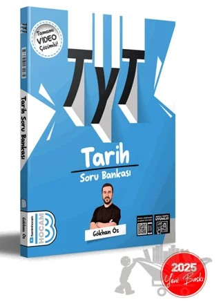 2025 TYT Tarih Tamamı Video Çözümlü Soru Bankası – Gökhan Öz – Benim Hocam Yayınları kitap kapağı