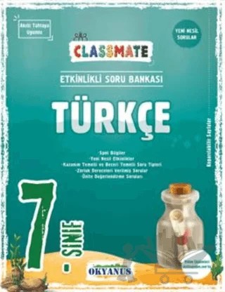 7. Sınıf Classmate Türkçe Soru Bankası – Kolektif – Okyanus Yayınları kitap kapağı