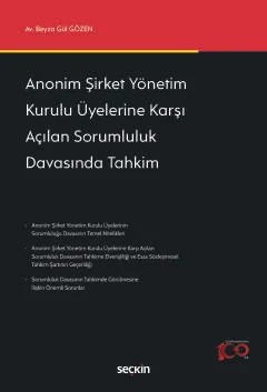 Anonim Şirket Yönetim Kurulu Üyelerine Karşı Açılan Sorumluluk Davasında Tahkim – Beyza Gül Gözen – Seçkin Yayıncılık kitap kapağı