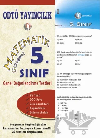 Matematik 5. Sınıf Genel Değerlendirme Testleri – Ülkü Doğancıoğlu – ODTÜ Geliştirme Vakfı Yayıncılık kitap kapağı