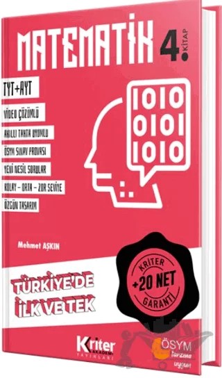 20 Net Garantili Matematik 4 Yayınları – Mehmet Aşkın – Kriter Akademi kitap kapağı