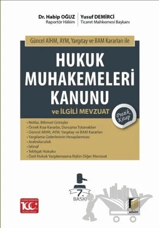 Hukuk Muhakemeleri Kanunu ve İlgili Mevzuat Pratik Kitap – Habip Oğuz, Yusuf Demirci – Adalet Yayınevi kitap kapağı