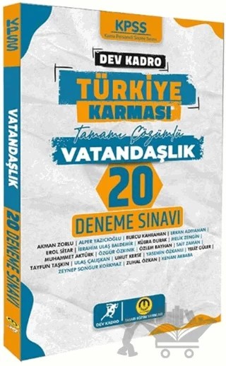 KPSS Vatandaşlık Dev Kadro Türkiye Karması 20 Deneme – Kolektif – Tasarı Eğitim Yayınları kitap kapağı
