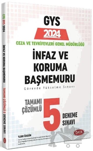 2024 Ceza ve Tevkifevleri İnfaz ve Koruma Başmemuru GYS Tamamı Çözümlü 5 Deneme Sınavı – Kolektif – Data Yayınları kitap kapağı