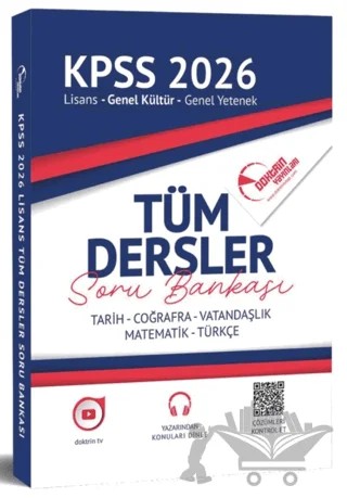 2026 KPSS Genel Kültür Yetenek Tüm Dersler Tek Kitap Soru Bankası – Kolektif – Doktrin Yayınları kitap kapağı