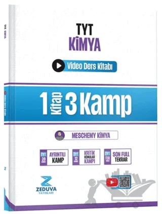 TYT Kimya 1 Kitap 3 Kamp Video Ders Kitabı – Kolektif – Zeduva Yayınları kitap kapağı