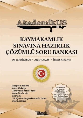 AkademikUs - Kaymakamlık Sınavına Hazırlık Çözümlü Soru Bankası – Alper Akçay, Yusuf İlhan – Temsil Kitap kitap kapağı