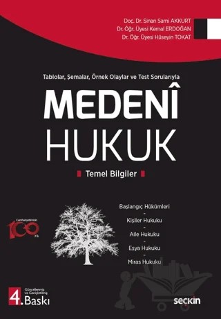 Medeni Hukuk Temel Bilgiler – Hüseyin Tokat, Kemal Erdoğan, Sinan Sami Akkurt – Seçkin Yayıncılık kitap kapağı