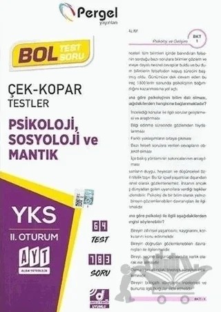 Pergel YKS AYT Psikoloji, Sosyoloji ve Mantık Çek Kopar Testleri – Kolektif – Pergel Yayınları kitap kapağı