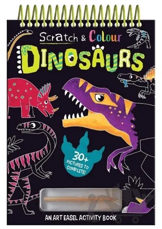 Scratch and Colour - Dinosaurs – Jenny Copper – IMAGINE THAT kitap kapağı