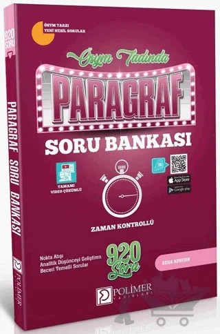 ÖSYM Tadında Tamamı Video Çözümlü Paragraf Soru Bankası (920 Soru) – Kolektif – Polimer Yayınları kitap kapağı