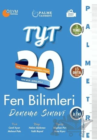 TYT Fen Bilimleri 20 Deneme Sınavı – Kolektif – Palme Yayınları kitap kapağı