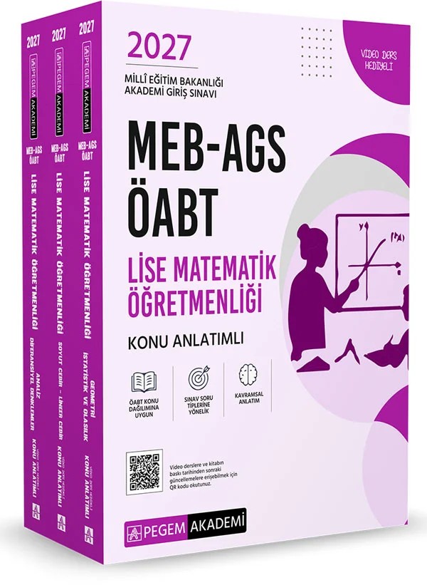 2027 MEB AGS ÖABT Lise Matematik Öğretmenliği Konu Anlatımlı (3 kitap) – Pegem Akademi Yayıncılık kitap kapağı
