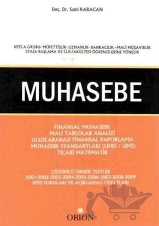 Muhasebe – Sami Karacan – Orion Kitabevi kitap kapağı