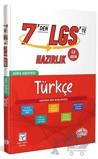 7'den LGS’ye Hazırlık Türkçe – Kolektif – Editör Yayınevi kitap kapağı