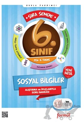 Sıra Sende 6. Sınıf Sosyal Bilgiler Soru Bankası – Murat Temel, Aysel Polat – Formül Yayınları kitap kapağı