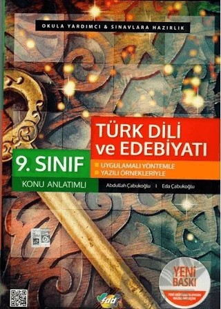 9. Sınıf Türk Dili ve Edebiyatı Konu Anlatımlı – Abdullah Çabukoğlu, Eda Çabukoğlu – Fdd Yayınları kitap kapağı