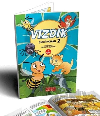Vızdık Çizgi Roman Renkli Öykü Serisi 2 – Aziz Sivaslıoğlu – Bordo Ressam kitap kapağı