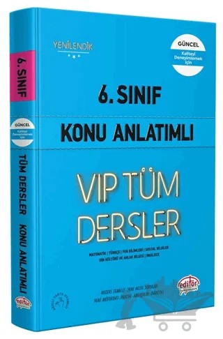 6. Sınıf VIP Tüm Dersler Konu Anlatımlı Mavi Kitap – Kolektif – Editör Yayınevi kitap kapağı