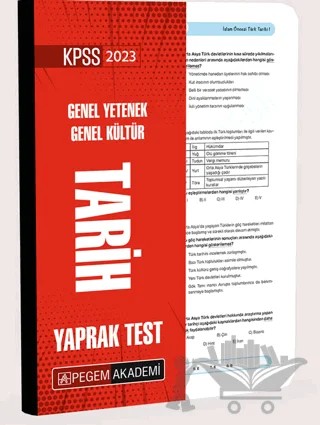 2023 KPSS Genel Yetenek Genel Kültür Tarih Yaprak Test – Kolektif – Pegem Akademi Yayıncılık kitap kapağı