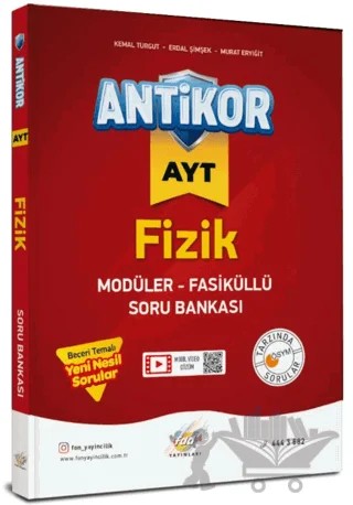 AYT Fizik Soru Bankası – Kemal Turgut, Erdal Şimşek, Murat Eryiğit – Antikor Yayınları kitap kapağı