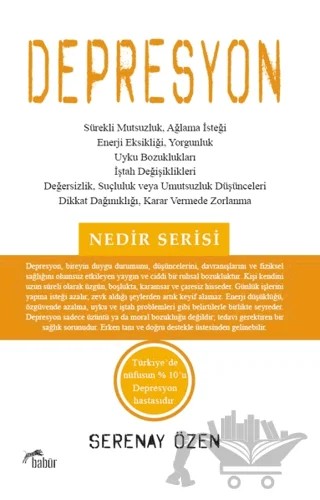 Depresyon – Serenay Özen – Babür Yayınları kitap kapağı